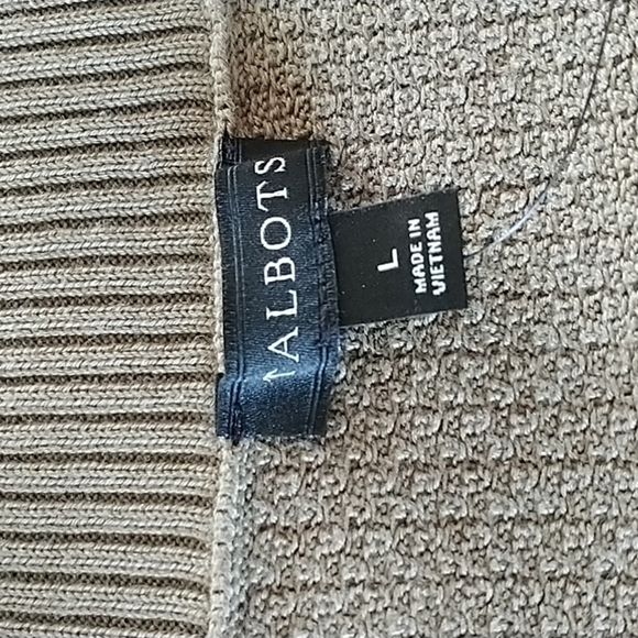 Talbot's Basket Weave Sweater - Stripe  L - Picture 13 of 15